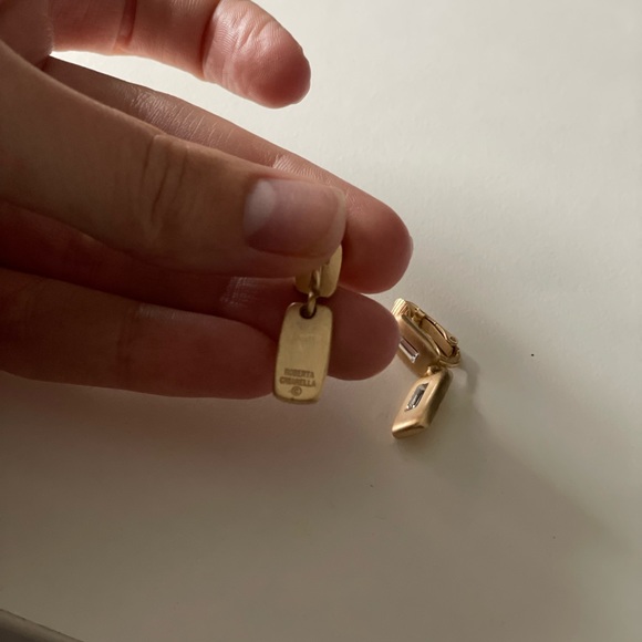 Incredible rectangle diamond vintage clip on earrings - Picture 4 of 5